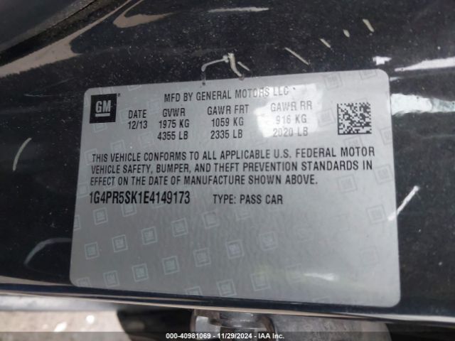 1G4PR5SK1E4149173 Buick Verano Convenience Group