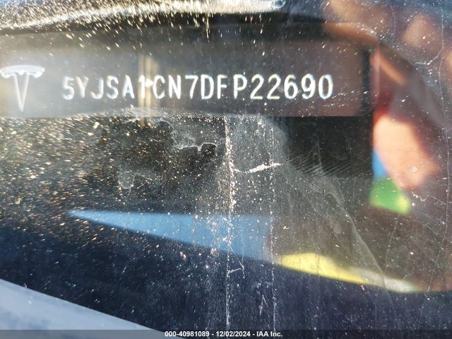 2013 TESLA MODEL S 5YJSA1CN7DFP22690 Photo 8