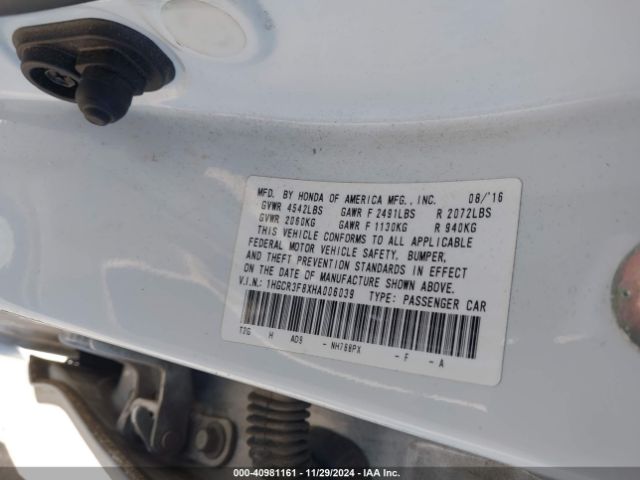 1HGCR3F8XHA006039 Honda Accord Ex-l V6