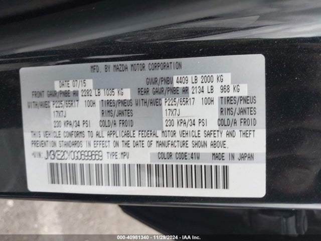 Mazda Cx-5 Touring 2016 JM3KE2CY0G0699669 Image 9