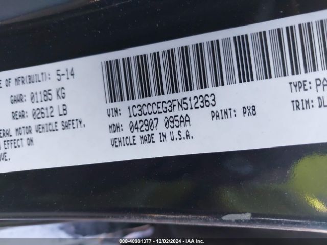 1C3CCCEG3FN512363 Chrysler 200 C