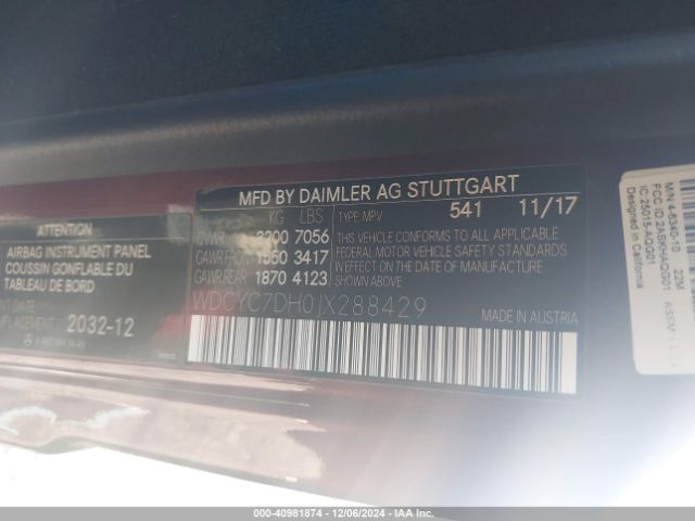 2018 MERCEDES-BENZ AMG G 63 WDCYC7DH0JX288429 Photo 8