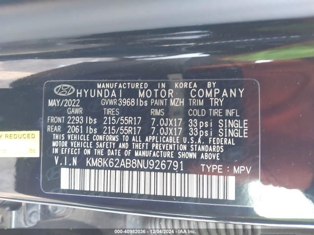 Hyundai Kona Sel 2022 KM8K62AB8NU926791 Image 9