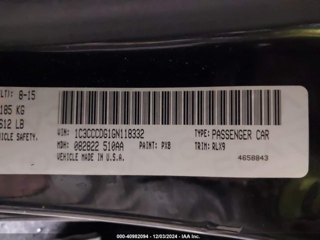 Chrysler 200 S 2016 1C3CCCDG1GN118332 Image 9