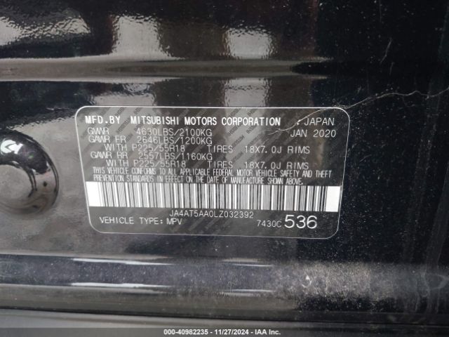 2020 MITSUBISHI ECLIPSE CROSS JA4AT5AA0LZ032392 Photo 8