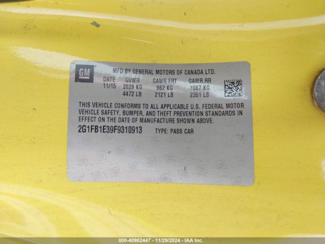 2G1FB1E39F9310913 Chevrolet Camaro 2ls