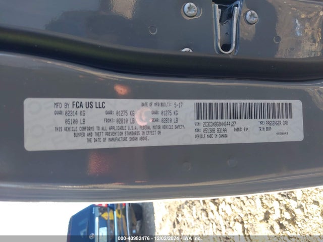 2C3CDXBG9HH644127 Dodge Charger Se Rwd