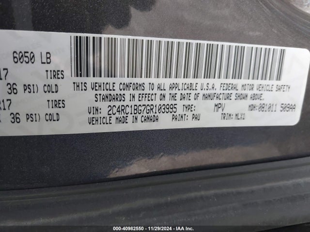 2C4RC1BG7GR103995 Chrysler Town & Country Touring