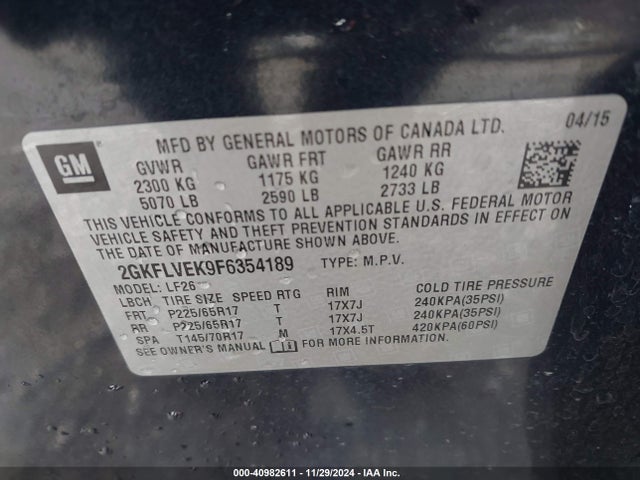 2GKFLVEK9F6354189 GMC Terrain Sle-1