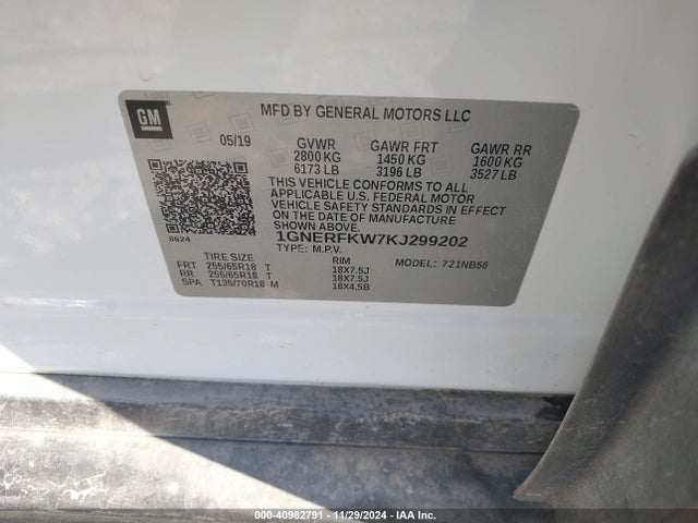 Chevrolet Traverse Ls 2019 1GNERFKW7KJ299202 Image 9