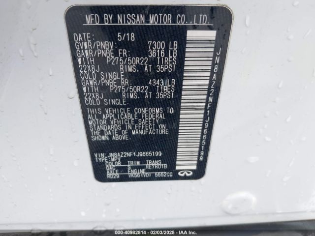 2018 INFINITI QX80 JN8AZ2NF1J9665199 Photo 8