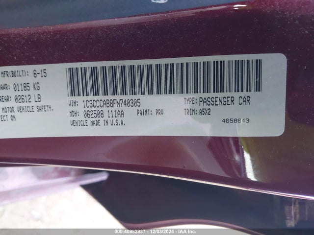 1C3CCCAB8FN740305 Chrysler 200 Limited
