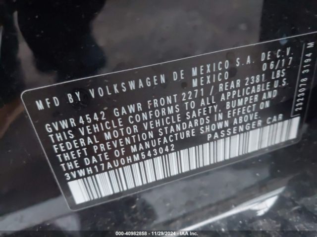 3VWH17AU0HM543042 Volkswagen Golf Alltrack Tsi S/tsi Se/tsi Sel