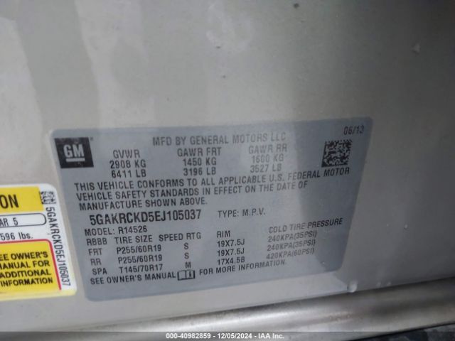 5GAKRCKD5EJ105037 Buick Enclave Premium