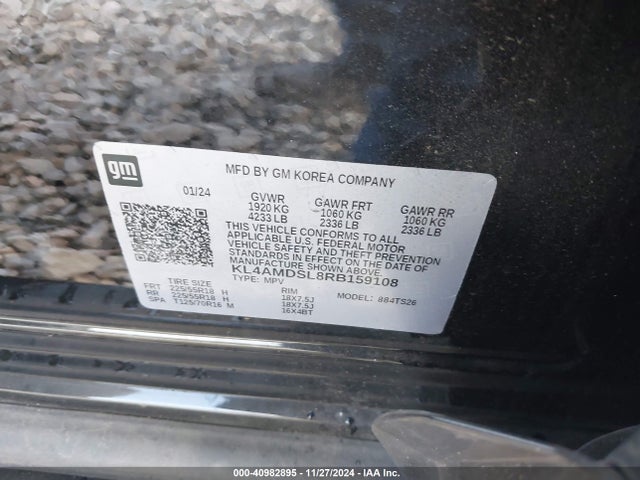 KL4AMDSL8RB159108 Buick Encore Gx Sport Touring Fwd