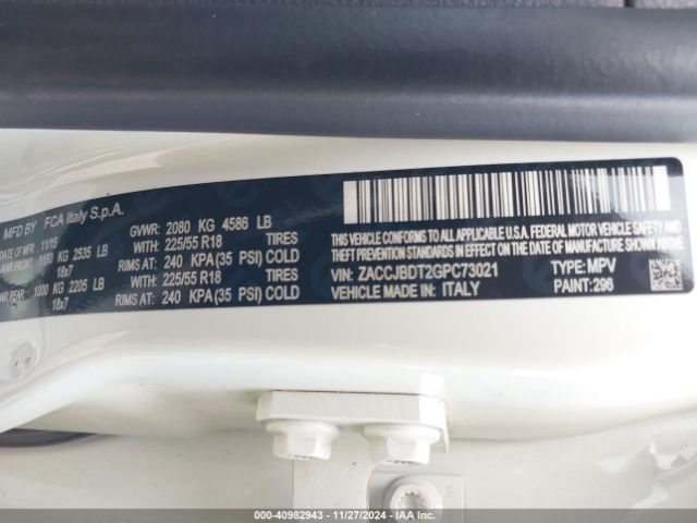 ZACCJBDT2GPC73021 Jeep Renegade Limited