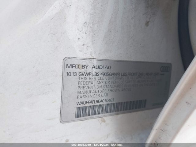 WAUFFAFL9EA070403 Audi A4 2.0t Premium