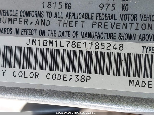 JM1BM1L78E1185248 Mazda Mazda3 I Touring