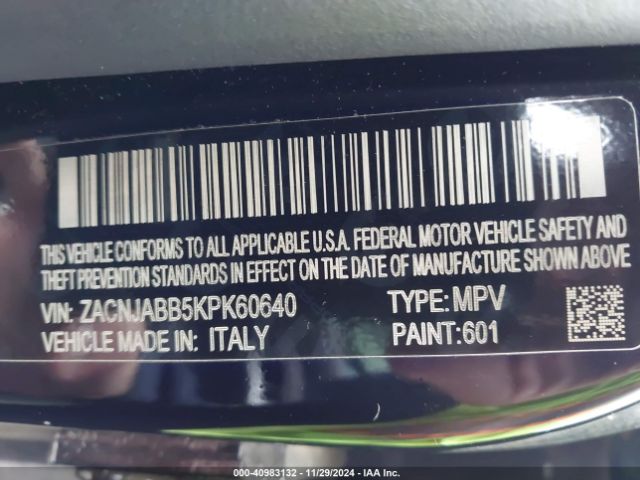 ZACNJABB5KPK60640 Jeep Renegade Altitude Fwd
