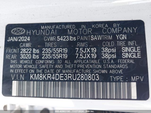 KM8KR4DE3RU280803 Hyundai Ioniq 5 Limited