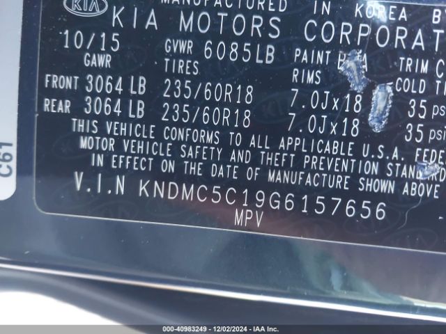 KNDMC5C19G6157656 KIA Sedona Sx