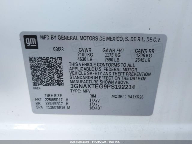 2023 CHEVROLET EQUINOX 3GNAXTEG9PS192214 Photo 8