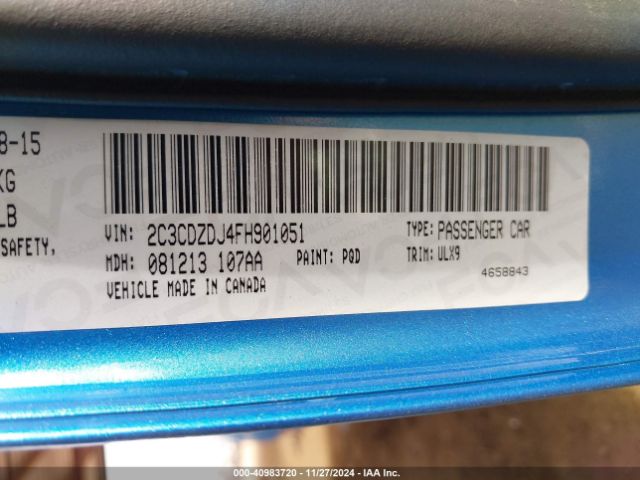 2C3CDZDJ4FH901051 Dodge Challenger Srt 392