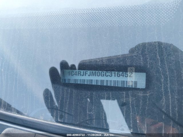 1C4RJFJM0GC316452 Jeep Grand Cherokee Summit