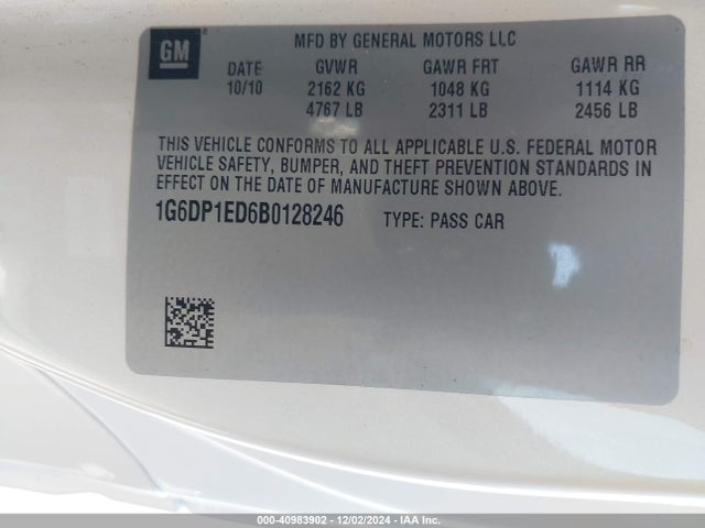 2011 CADILLAC CTS 1G6DP1ED6B0128246 Photo 8