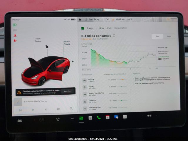 5YJ3E1EB4NF133285 Tesla Model 3 Long Range Dual Motor All-wheel Drive