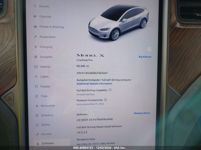 5YJXCAE25LF303447 Tesla Model X Long Range Dual Motor All-wheel Drive/long Range Plus Dual Motor All-wheel Drive