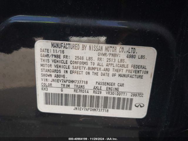 JN1EV7AP0HM737718 Infiniti Q50 3.0t Premium