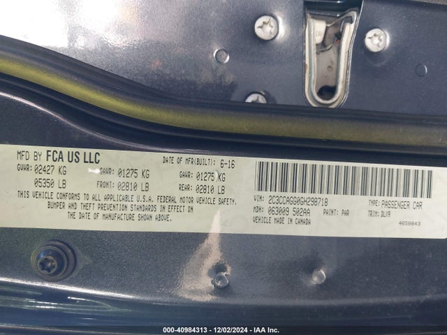 Chrysler 300 300s 2016 2C3CCAGG0GH298718 Image 9