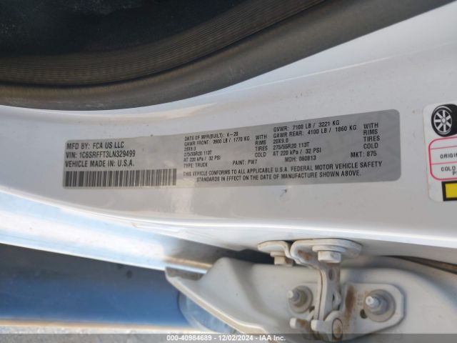 1C6SRFFT3LN329499 RAM 1500 Lone Star  4x4 5'7 Box