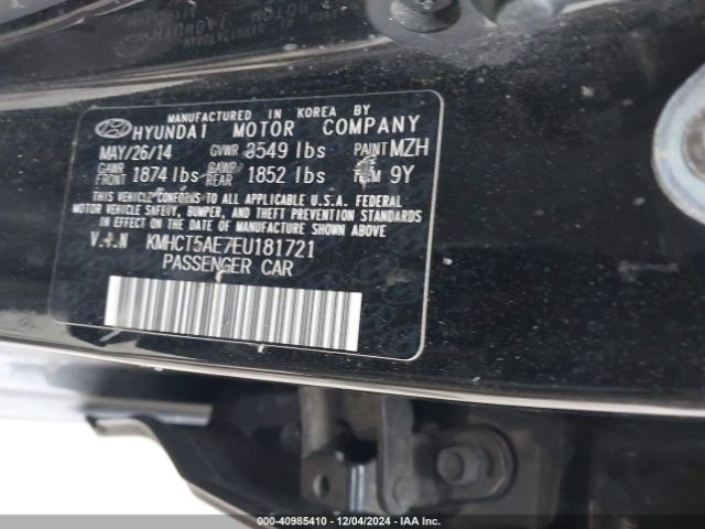 KMHCT5AE7EU181721 Hyundai ACCENT GS