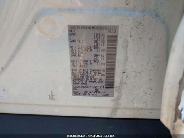 2018 NISSAN ROGUE 5N1AT2MV8JC822523 Photo 8