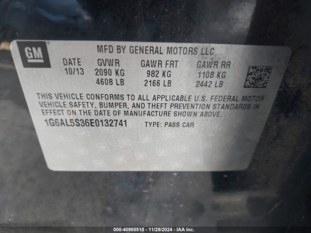 1G6AL5S36E0132741 Cadillac Ats Premium