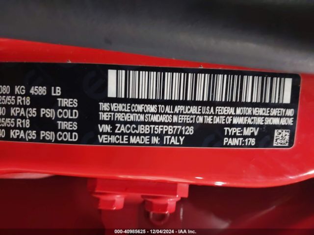 ZACCJBBT5FPB77126 Jeep Renegade Latitude