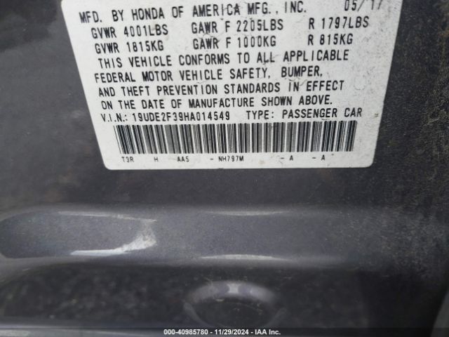 19UDE2F39HA014549 Acura Ilx Acurawatch Plus Package