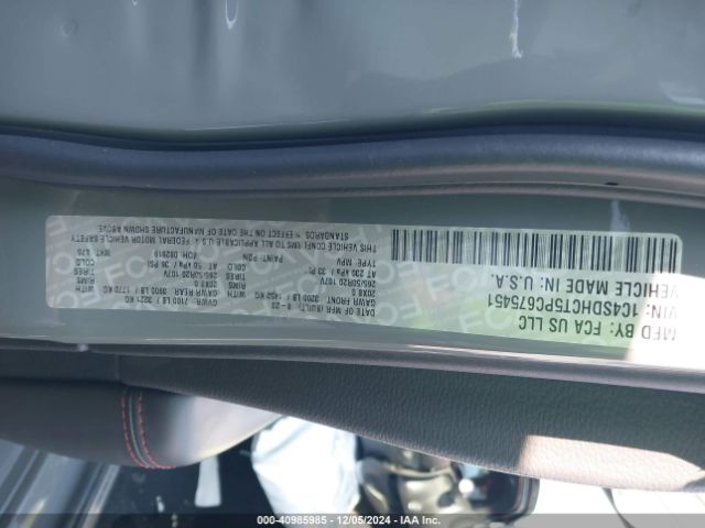 1C4SDHCT5PC675451 Dodge Durango R/t Plus Rwd
