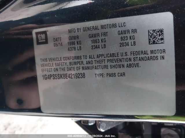 1G4PS5SK8E4219238 Buick Verano Leather Group