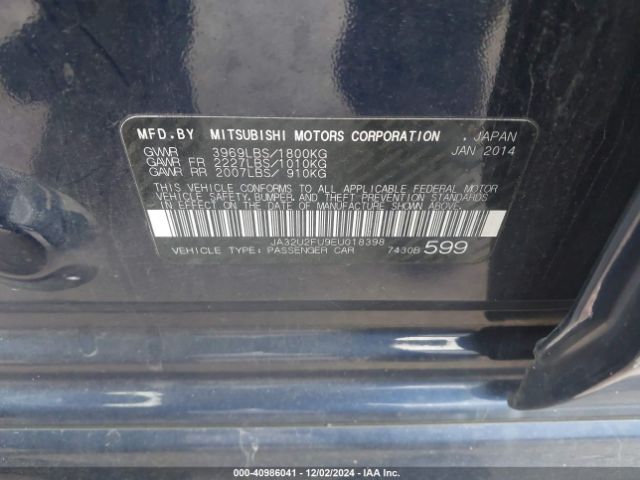 2014 MITSUBISHI LANCER JA32U2FU9EU018398 Photo 8