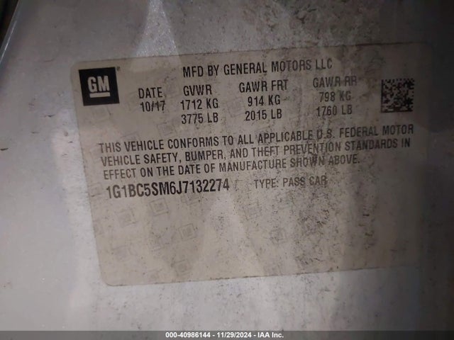 Chevrolet Cruze Ls Auto 2018 1G1BC5SM6J7132274 Image 9
