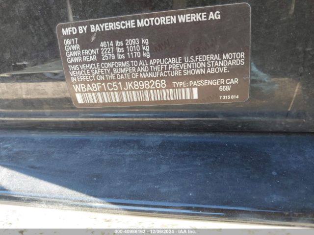 WBA8F1C51JK898268 BMW 328d Xdrive