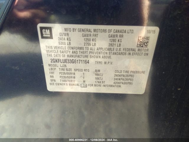 2GKFLUE33G6171164 GMC Terrain Slt