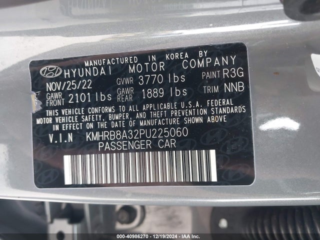 Hyundai Venue Se 2023 KMHRB8A32PU225060 Image 9