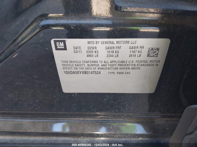 2011 CADILLAC CTS 1G6DA5EYXB0147524 Photo 8