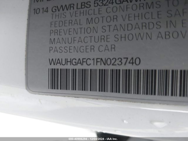 WAUHGAFC1FN023740 Audi A6 3.0t Premium Plus