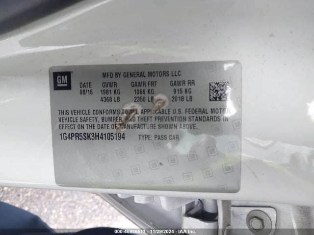 1G4PR5SK3H4105194 Buick Verano Sport Touring