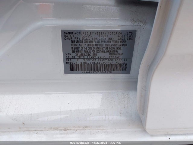 Nissan Sentra Sr Xtronic Cvt 2022 3N1AB8DV3NY218548 Image 9